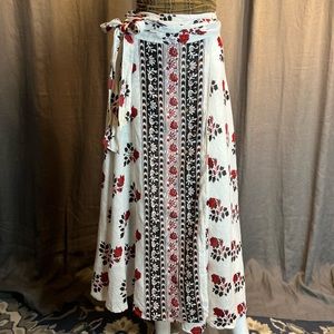 Free People Floral Flowy wrap  Skirt